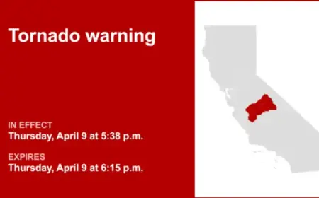 Fresno and Madera Counties Brace for Thursday Evening Tornado Warning