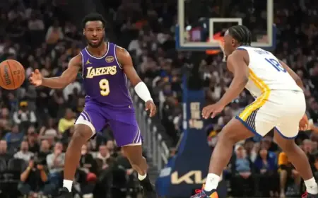 Bronny James Makes Historic Assist to LeBron in Lakers-Warriors Match