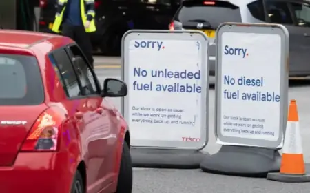 UK Fuel Stocks Plunge as Regions with Largest Shortages Exposed