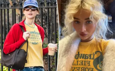 Jennifer Lawrence and Sabrina Carpenter Share Affordable Beatles T-Shirt Under $60