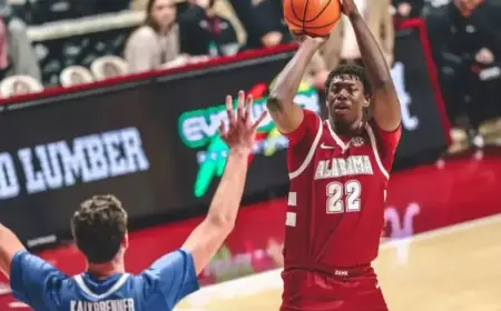 IU Basketball Eyes Alabama Forward Aiden Sherrell in Transfer Portal