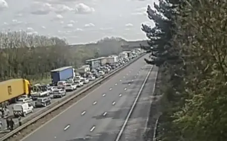 Major M1 Leicester Crash Closes Motorway in Both Directions: Live Updates