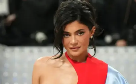 Kylie Jenner Rocks Coachella Weekend in Face Mask and Sports Bra