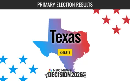 Live Results for 2026 Texas Senate Primary Election