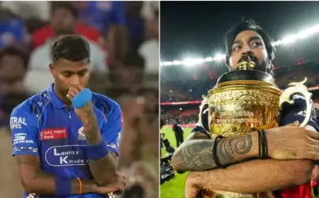 Krunal Pandya Strikes First Against Brother Hardik in MI-RCB Clash at Wankhede