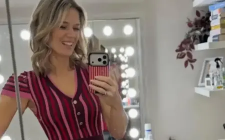 Charlotte Hawkins’ GMB Striped Midi Dress Perfect for Transitional Spring Weather