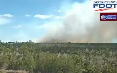 Collier County’s Picayune Strand Fire Expands to 100 Acres