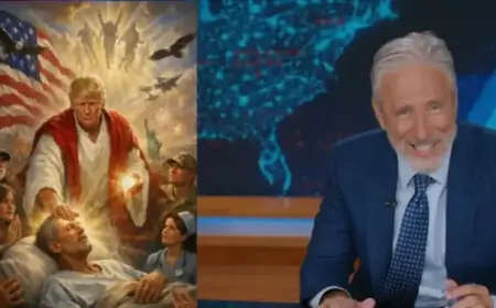 Jon Stewart Criticizes Trump’s Jesus Photo Comparison to ‘Me as a Doctor’