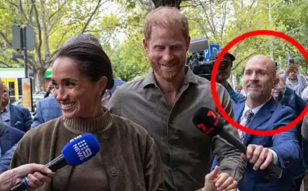 Prince Harry Firmly Moves Seven Reporter Aside
