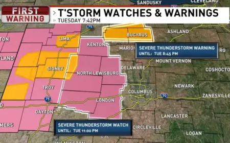 Columbus Weather Alert: Severe Thunderstorm Warnings Active Until 11 PM