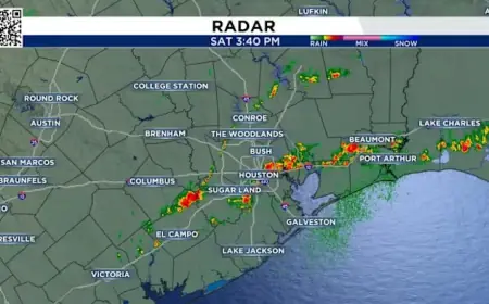 Houston Faces Intense Thunderstorms and Heavy Rain: Live Radar Updates