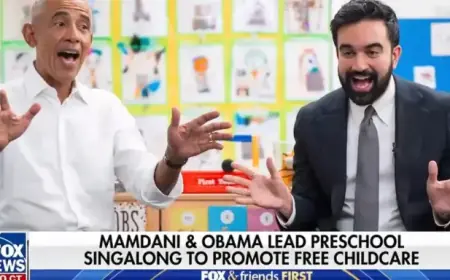 Mamdani, Obama Lead Preschool Singalong to Advocate Free Childcare