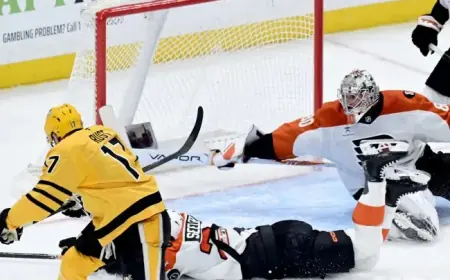 Philadelphia Flyers’ Nick Seeler Blocks Shot with Diving Effort