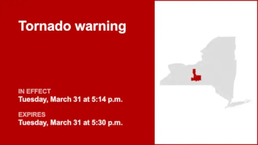 Tornado Warning Hits New York: Expect Hen-Egg-Sized Hail Tuesday