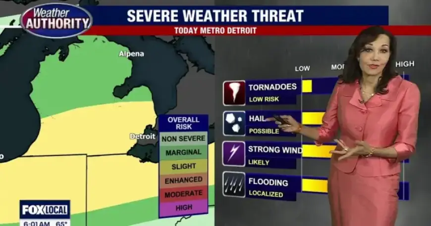 Severe Storms Loom Over Metro Detroit: High Winds, Rain, Hail, Tornado Risk