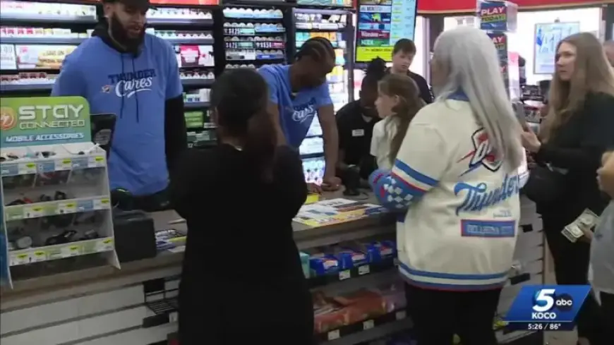 Thunder Players Delight Customers at Love’s Travel Stop