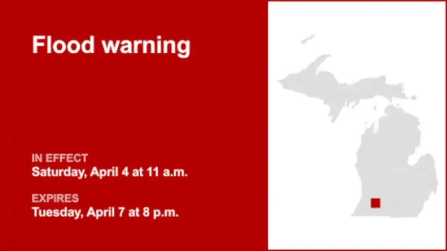 Kalamazoo County Faces Flood Warning; Minor Flooding Expected Until Tuesday Evening