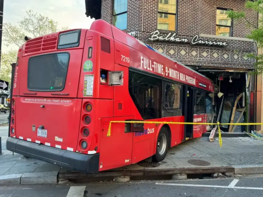 Metrobus Crashes into D.C. Restaurant, Injuring Three