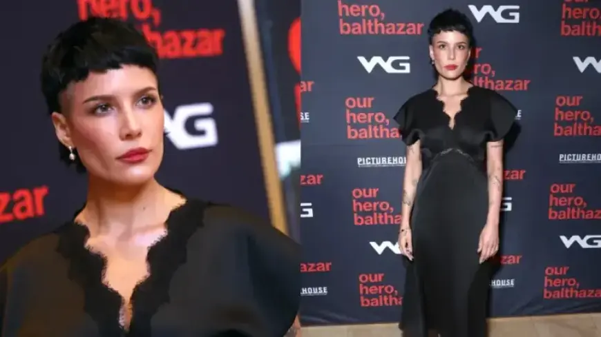 Halsey Stuns in Gothic Glam Black Lace Dress at “Our Hero, Balthazar” Premiere