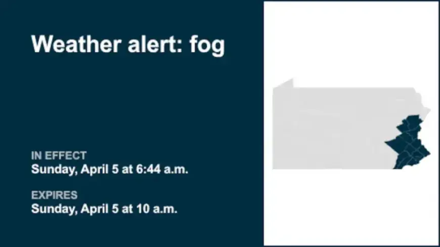 Fog Advisory in Effect for Southeast PA Until Sunday Morning