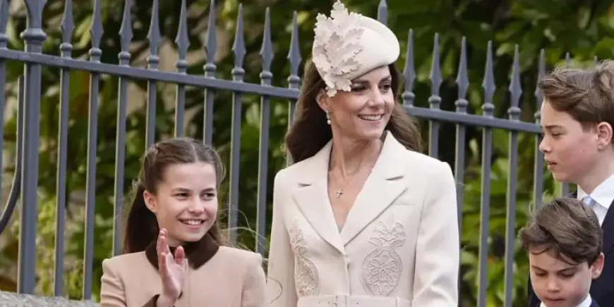 Kate Middleton Stuns in Cream Self-Portrait Dress at Easter Sunday Services