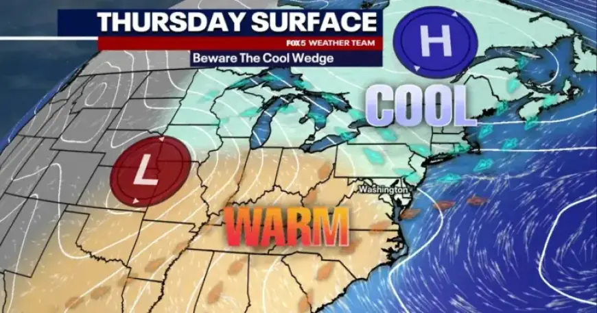 Cooler Thursday in DC with Fog & Drizzle; 80s Return Friday