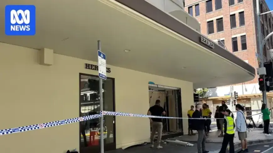 Three Suspects Flee After Crashing Car into Brisbane Luxury Store