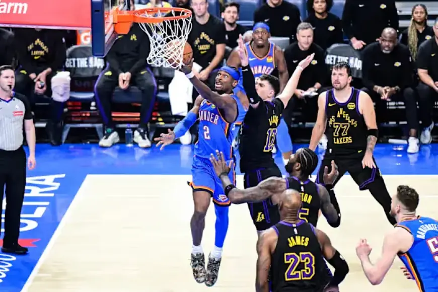 Gilgeous-Alexander Scores 28 in Thunder’s 139-96 Victory over Lakers; Doncic Injures Hamstring