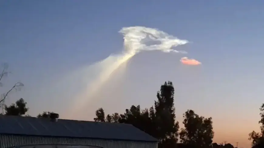 SpaceX Launch Creates Striking Cloud Formations Across the Sky
