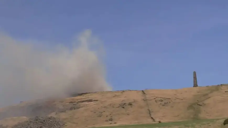Moorland Fire Erupts, ITV News Reports