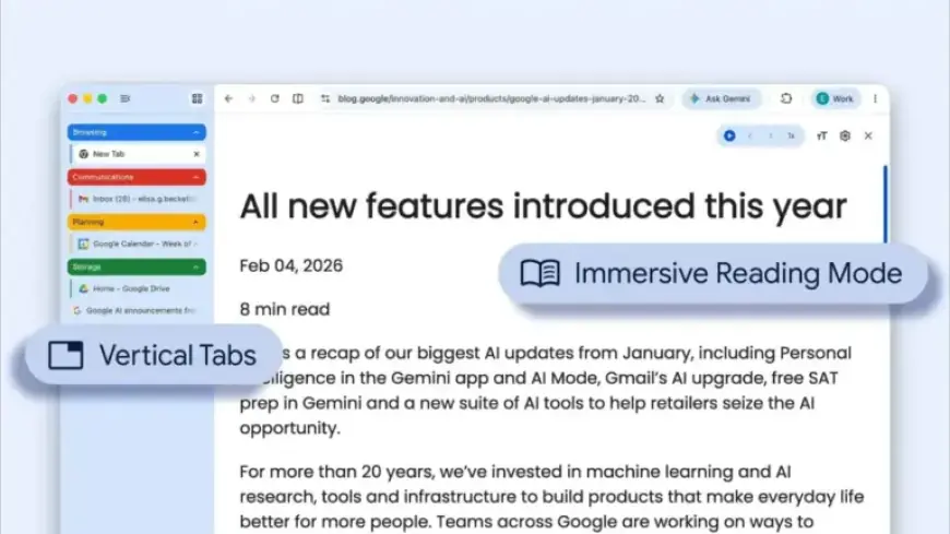 Google Enhances Chrome with Vertical Tabs and Enhanced Reading Mode
