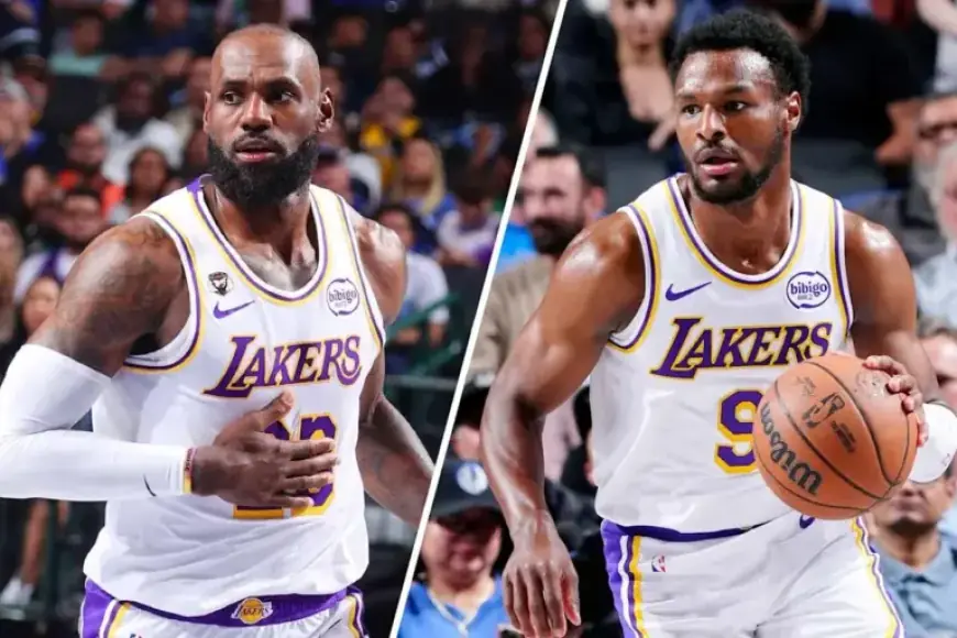 LeBron Coaches Bronny with Humor During Lakers-Mavs Game: “Bounce Pass!”