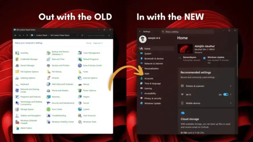 Microsoft Reveals Challenges in Phasing Out Control Panel in Windows 11