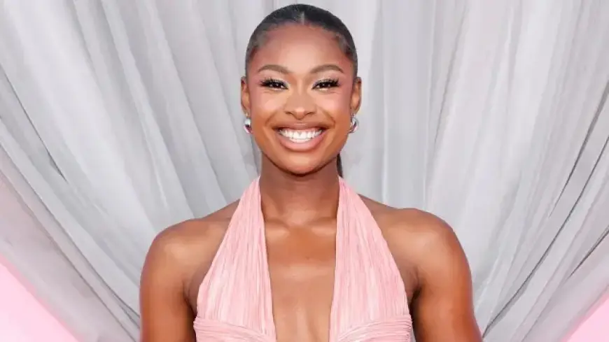 Coco Jones Stuns in Cult Gaia Dress with Dramatic Low Cutout Neckline