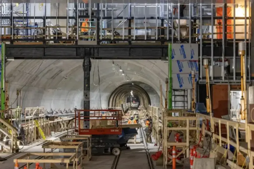 Trudeau Airport’s REM Station Nears Completion, On Track at 80%
