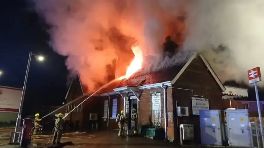 Railway Station Fire Forces Train Cancellations | ITV News