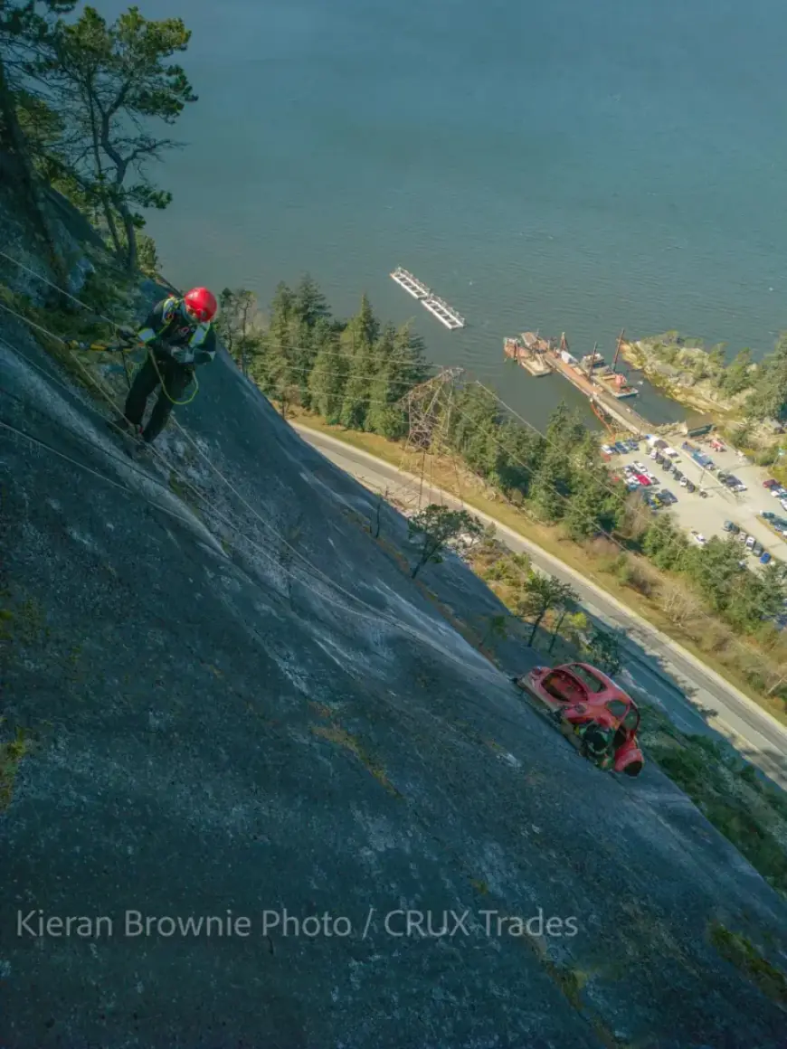 Volkswagen Beetle Removed from Squamish Rock Face by Crews