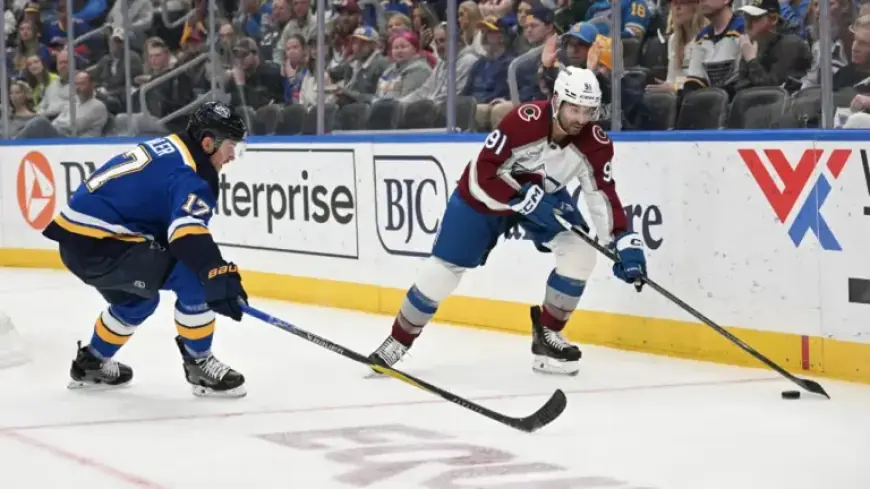 Nazem Kadri Injured During Avalanche vs. Blues Match