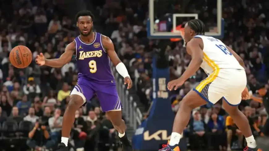 Bronny James Makes Historic Assist to LeBron in Lakers-Warriors Match