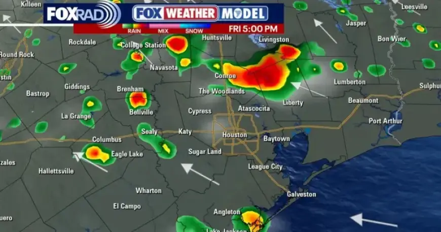 Houston Braces for Possible Downpours on Friday