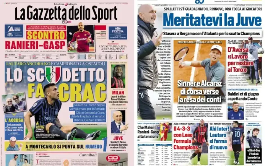 Italy’s Front Pages Spotlight ‘Champions League Strategy’ and ‘Leao’s Crucial Moment’