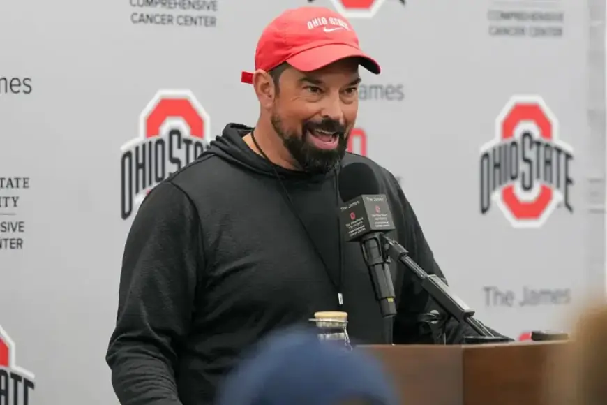 Ryan Day Declares Ohio State as Champions Despite Participation Trophy Backdrop
