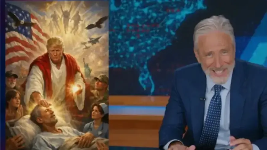 Jon Stewart Criticizes Trump’s Jesus Photo Comparison to ‘Me as a Doctor’