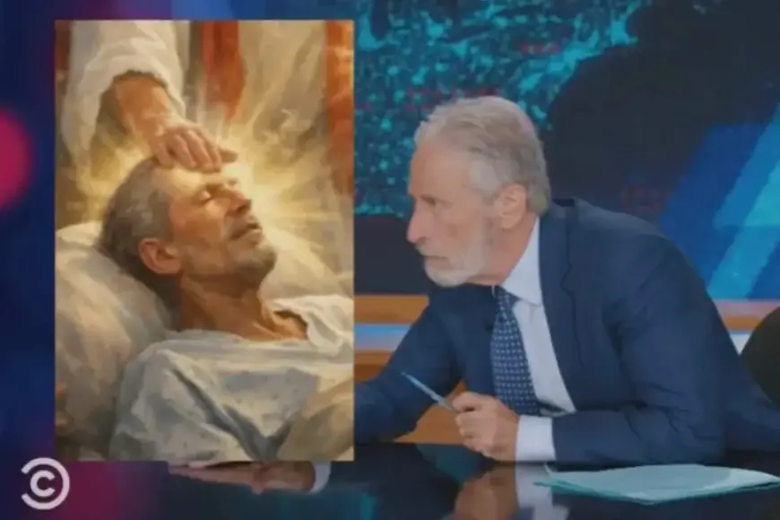 Jon Stewart Reacts to Trump’s Jesus Meme Featuring His Lookalike: ‘Am I OK?’