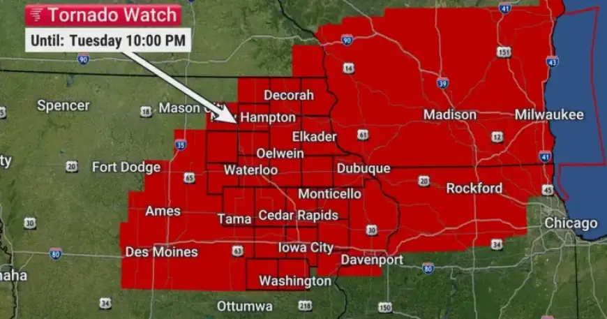 Tornado Watch Issued, Effective Until 10 PM