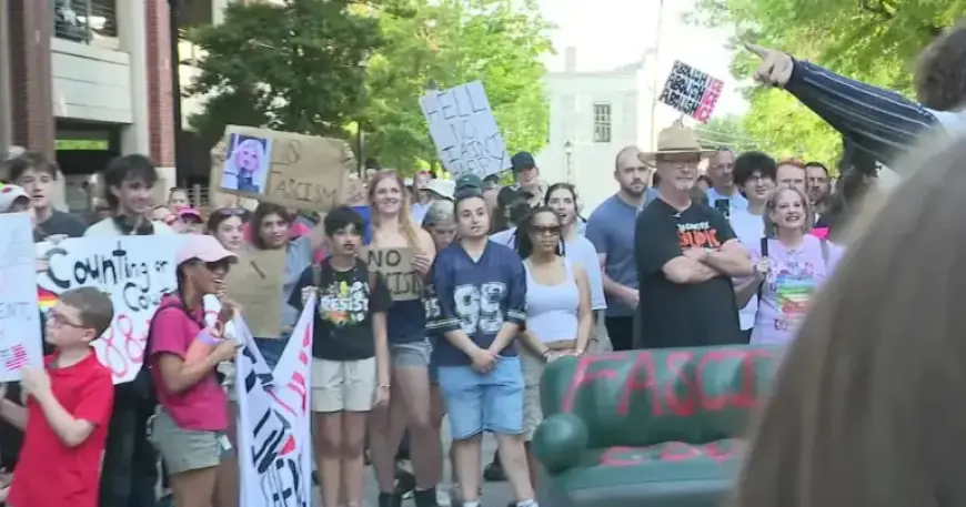 Protesters Rally in Athens Amid JD Vance’s UGA Area Visit