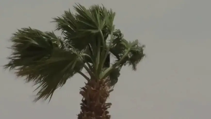 Blustery Winds Drop Temperatures in Las Vegas