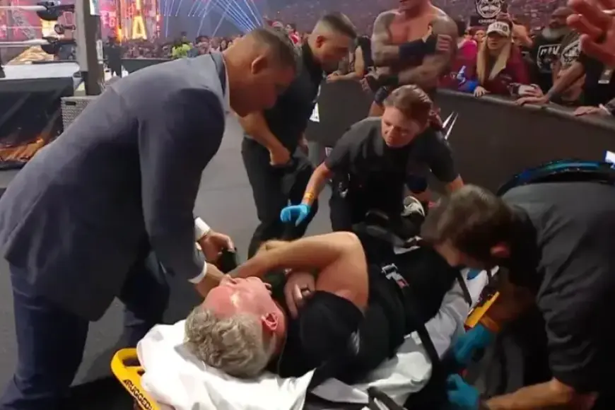 Pat McAfee Stretchered Off After Brutal Jelly Roll Slam at WrestleMania 42