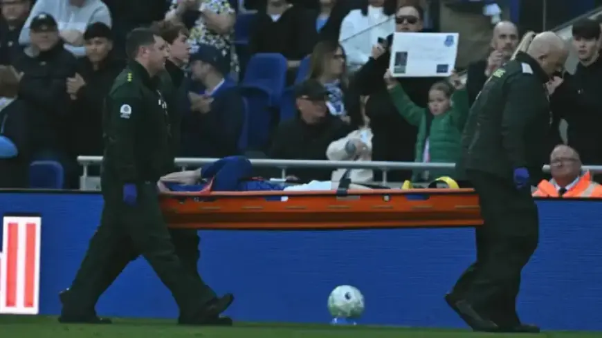 Everton Star Tears Up After Derby Injury Against Liverpool