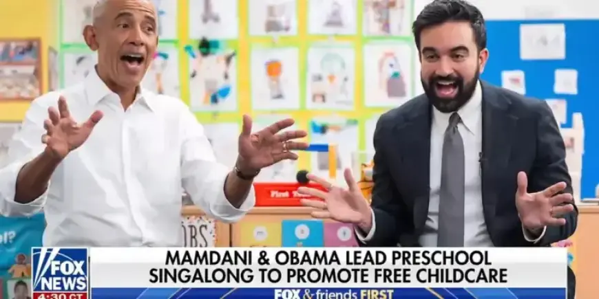 Mamdani, Obama Lead Preschool Singalong to Advocate Free Childcare